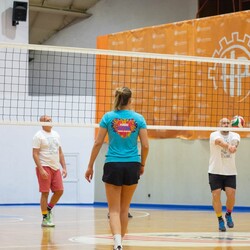 Mecz siatkówki pomiędzy sztabami WOŚP