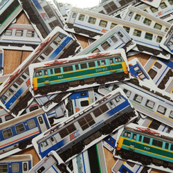 Magnesy pociągów na lodówkę. Nowy zestaw 16 szt.